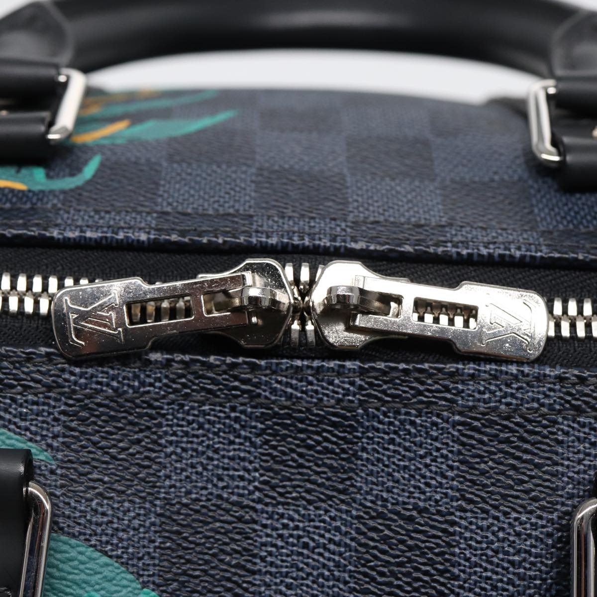 LOUIS VUITTON Damier Cobalt Keepall Bandouliere 45 Boston Bag N50002 Auth 84480S