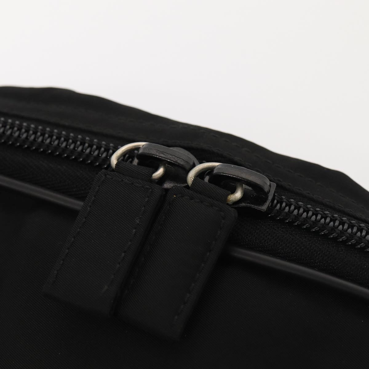 PRADA Garment Cover Nylon Black Silver Auth 84549