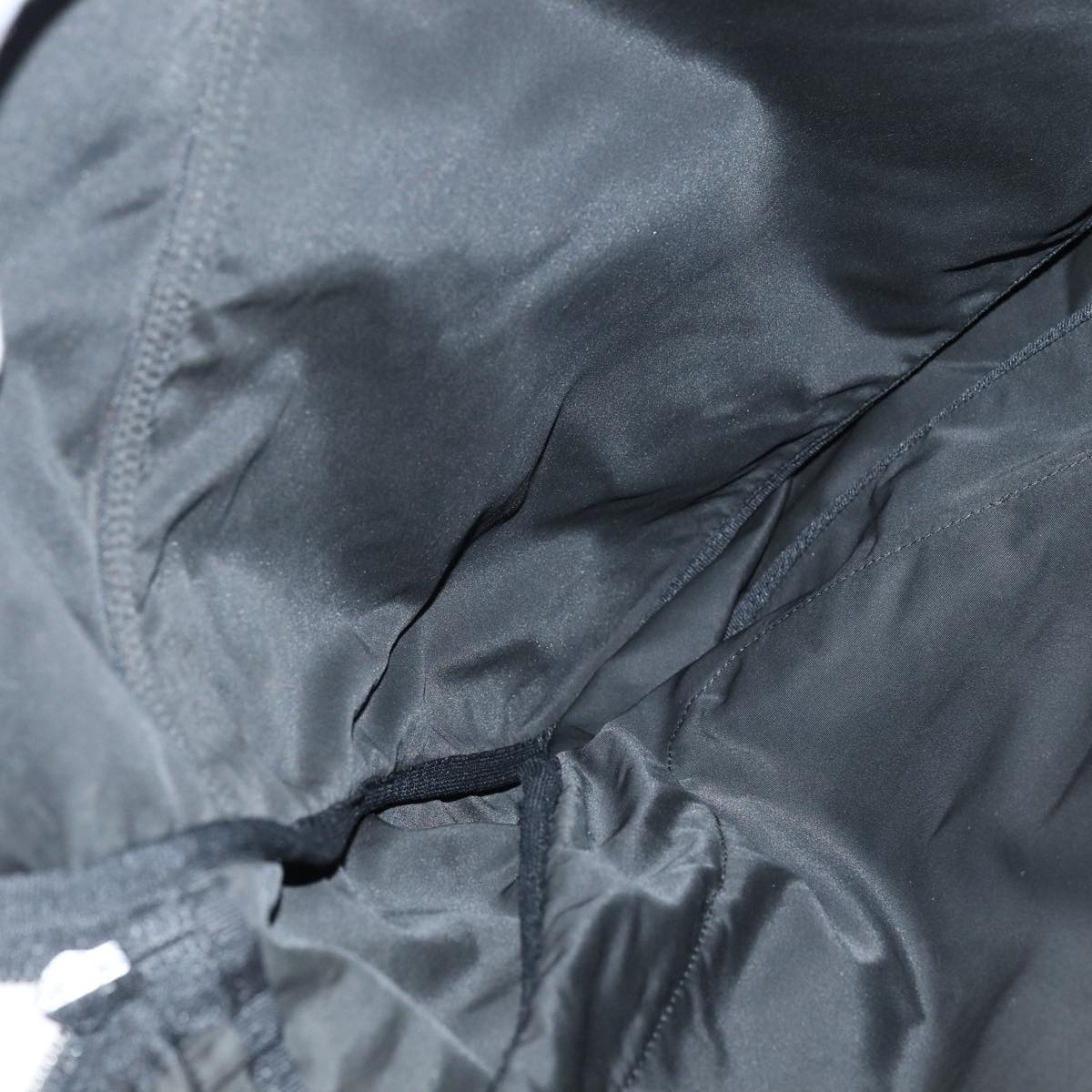 PRADA Garment Cover Nylon Black Silver Auth 84549