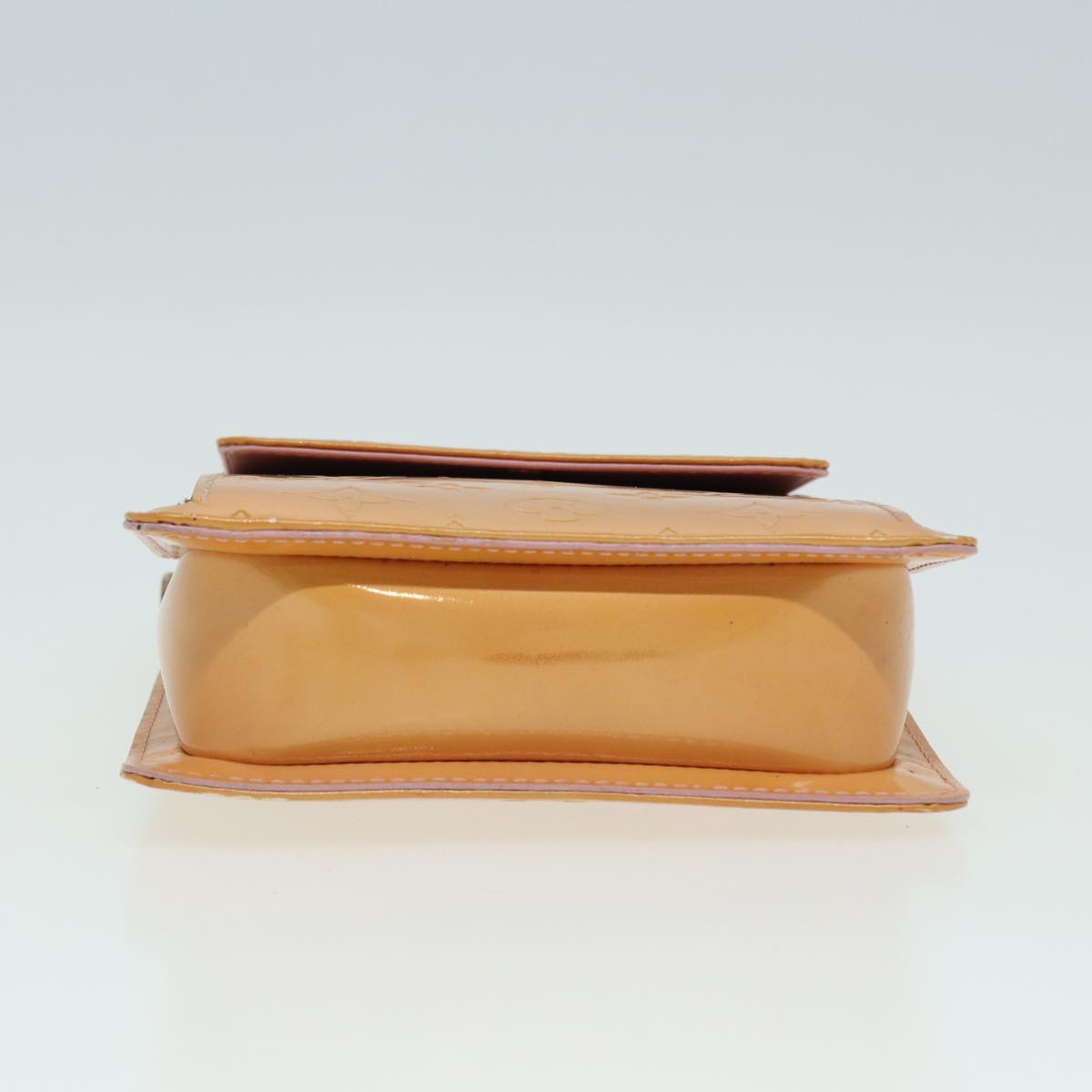 LOUIS VUITTON Monogram Vernis Motto Pouch Marshmallow Pink M91312 LV Auth 84628