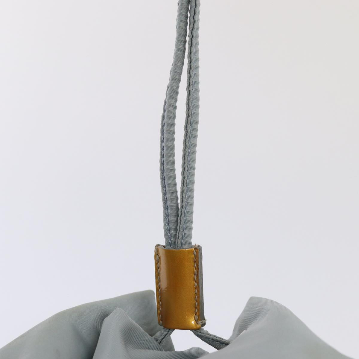 PRADA Backpack Nylon Light Blue Silver Auth 84646