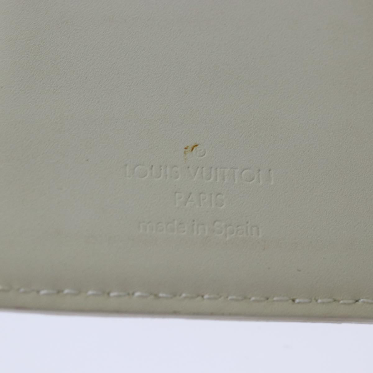 LOUIS VUITTON Vernis Agenda PM Day Planner Cover Perle R21010 LV Auth 84665