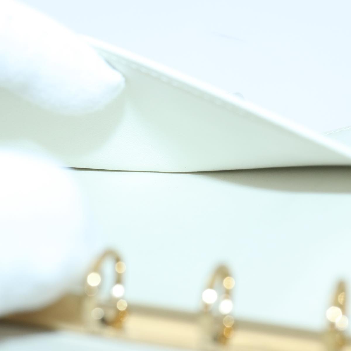 LOUIS VUITTON Vernis Agenda PM Day Planner Cover Perle R21010 LV Auth 84665