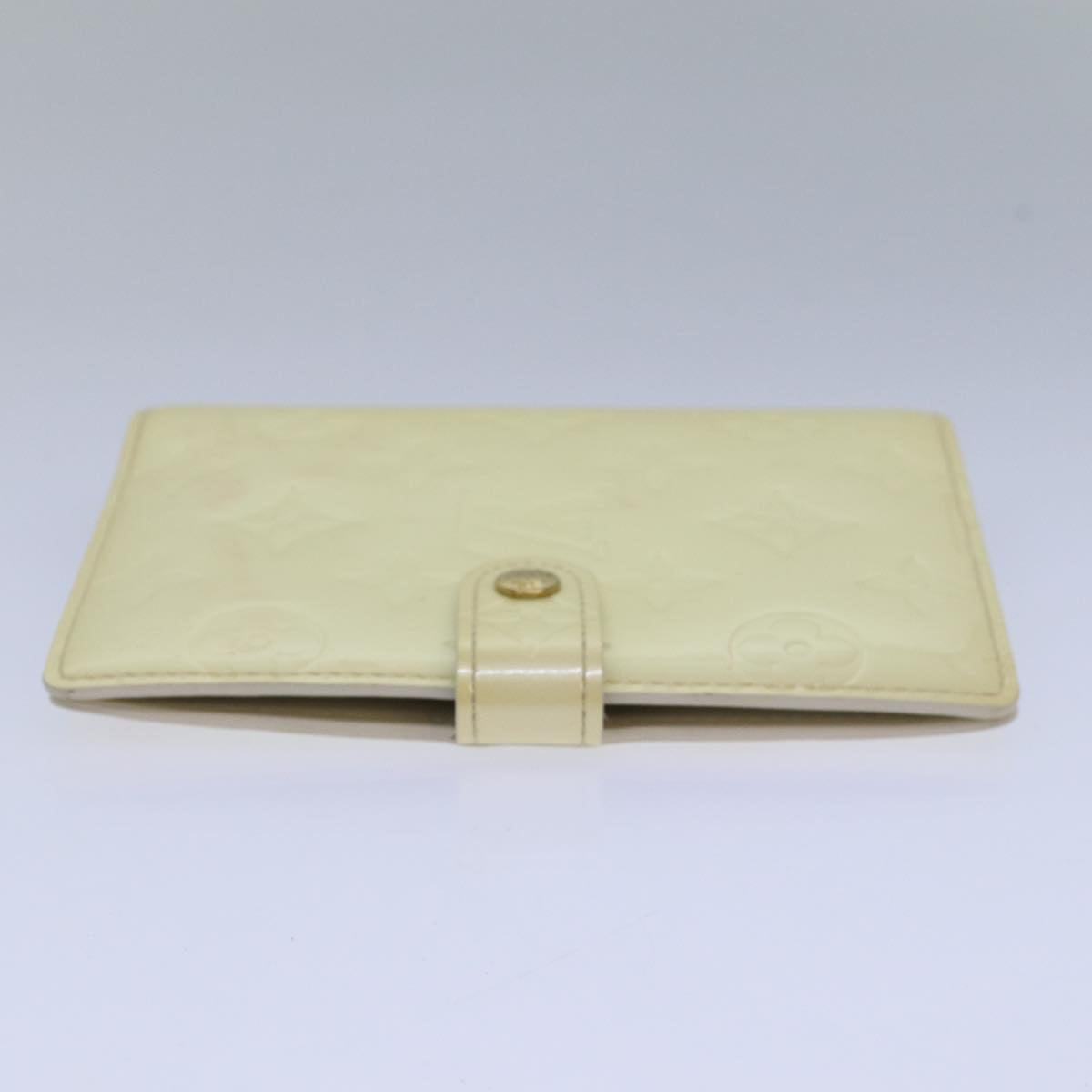 LOUIS VUITTON Vernis Agenda PM Day Planner Cover Perle R21010 LV Auth 84665