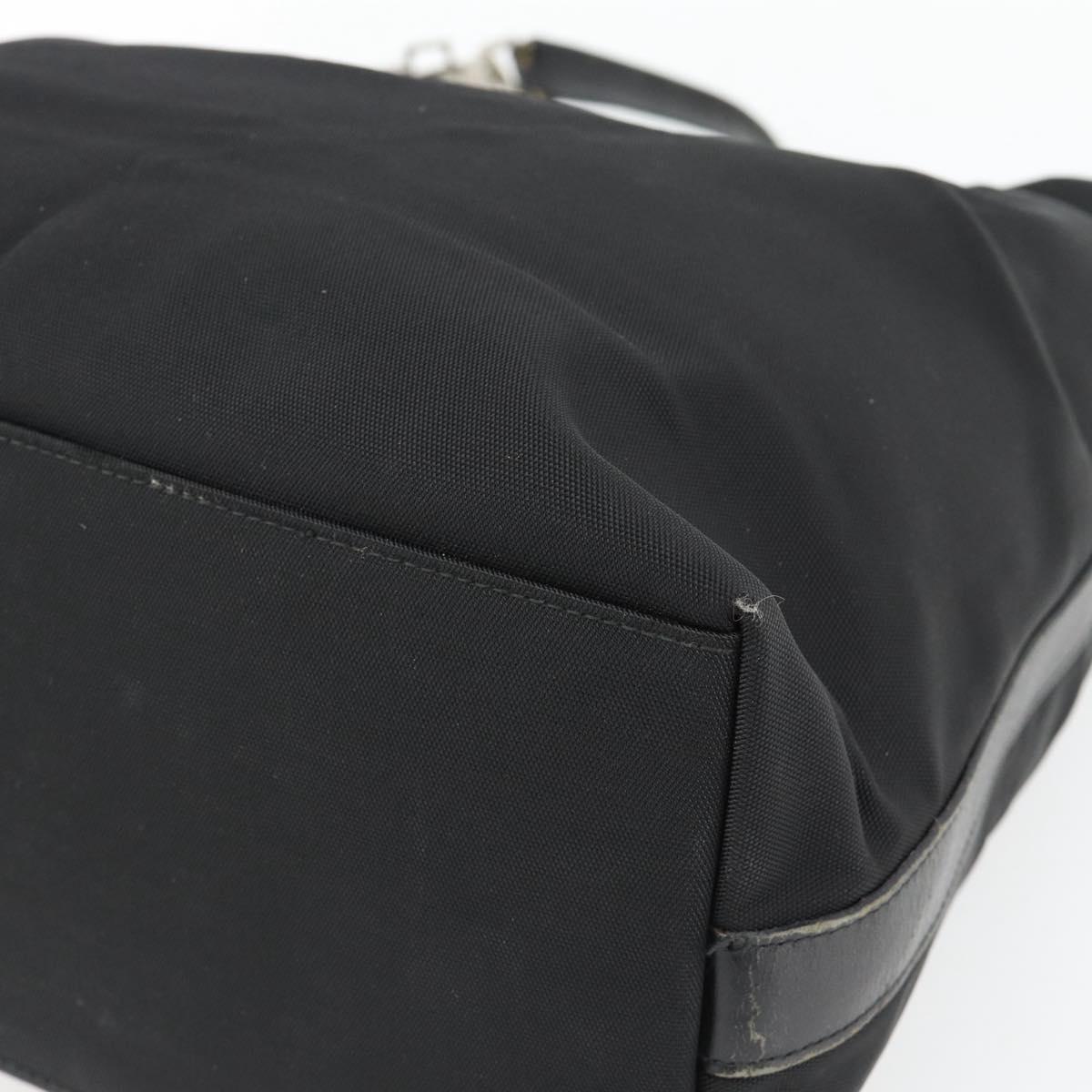 GUCCI Shoulder Bag Canvas Black Silver 001 2113 1955 Auth 84672