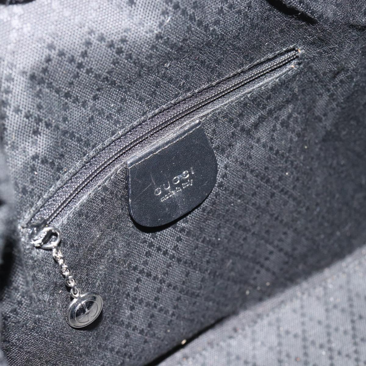 GUCCI Shoulder Bag Canvas Black Silver 001 2113 1955 Auth 84672