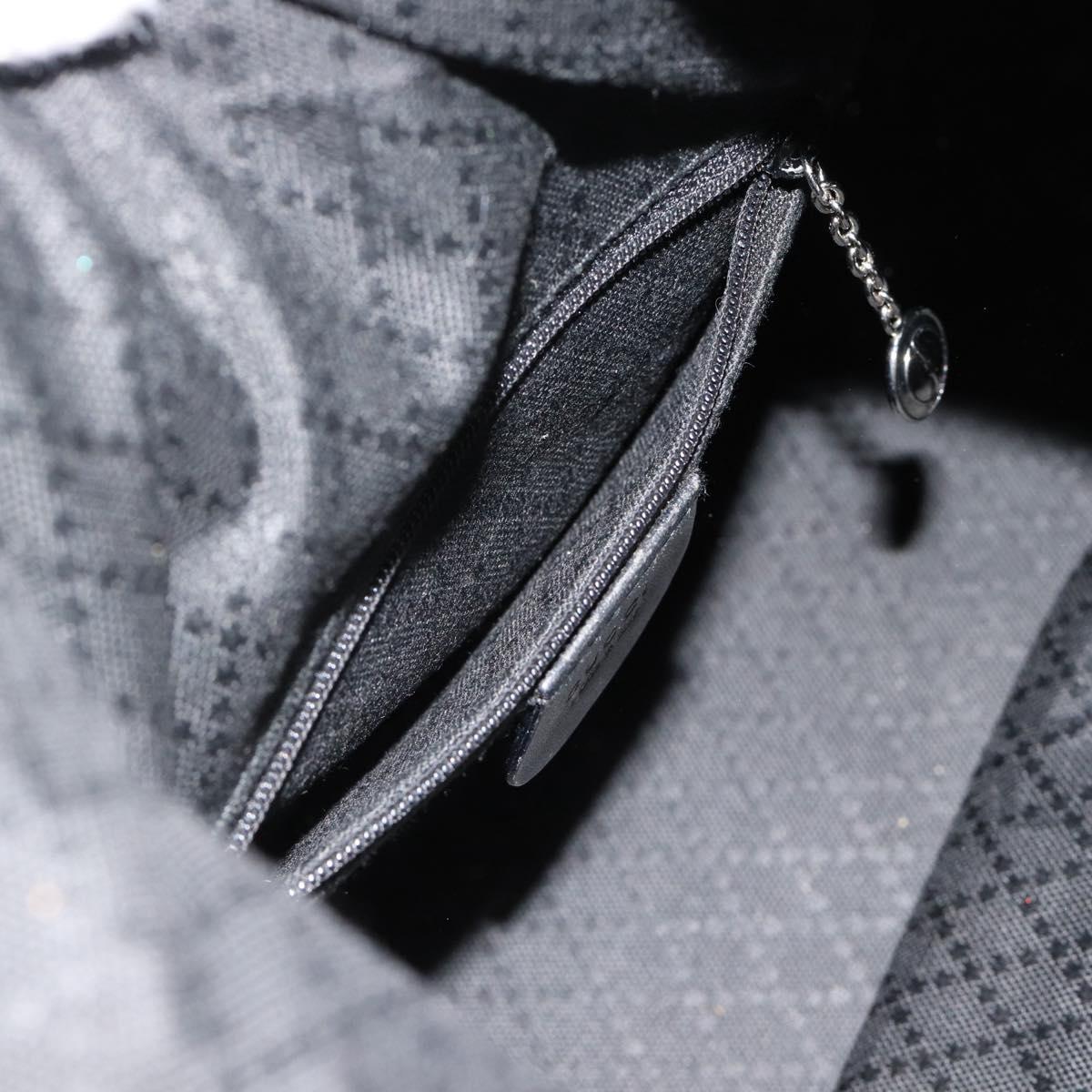 GUCCI Shoulder Bag Canvas Black Silver 001 2113 1955 Auth 84672