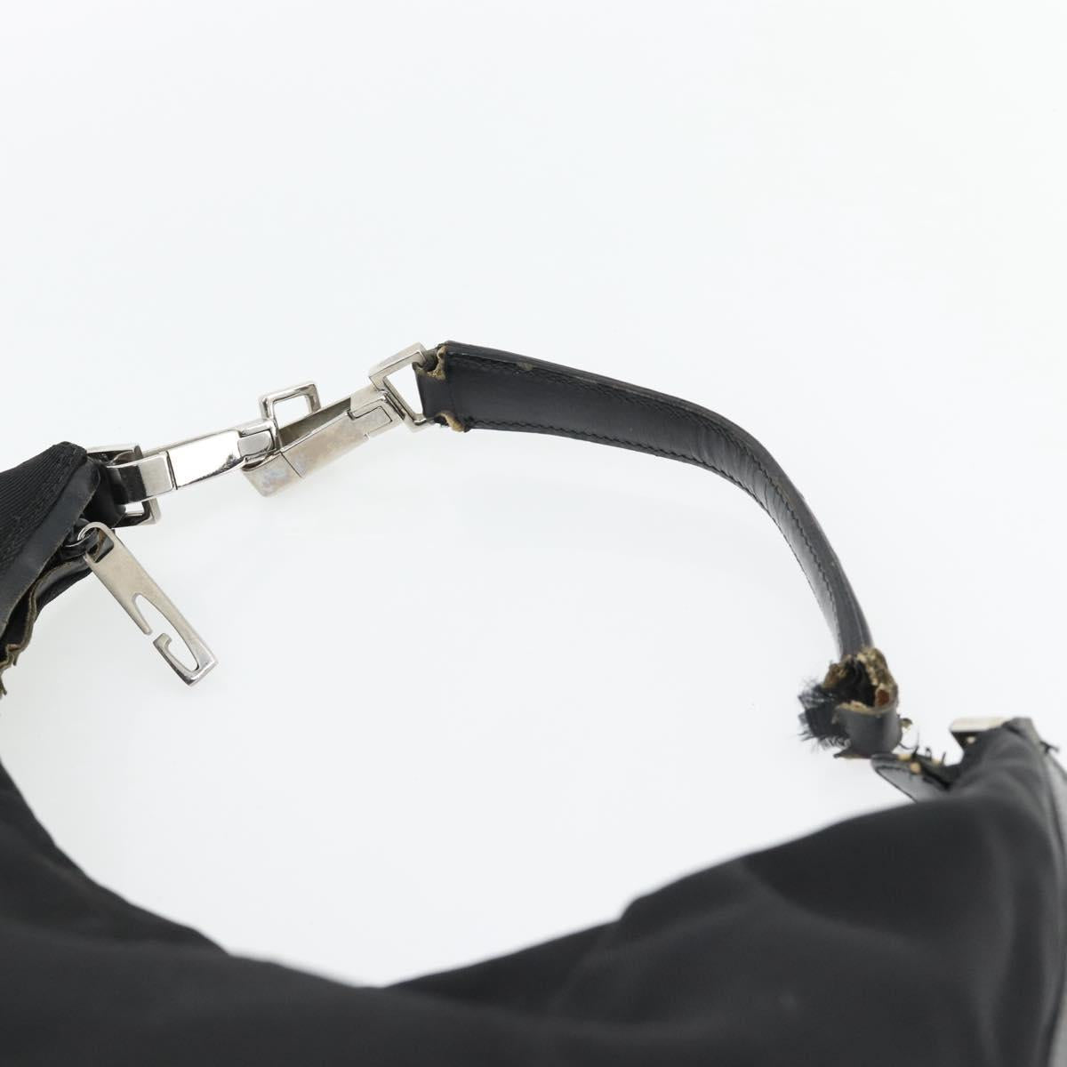 GUCCI Shoulder Bag Canvas Black Silver 001 2113 1955 Auth 84672
