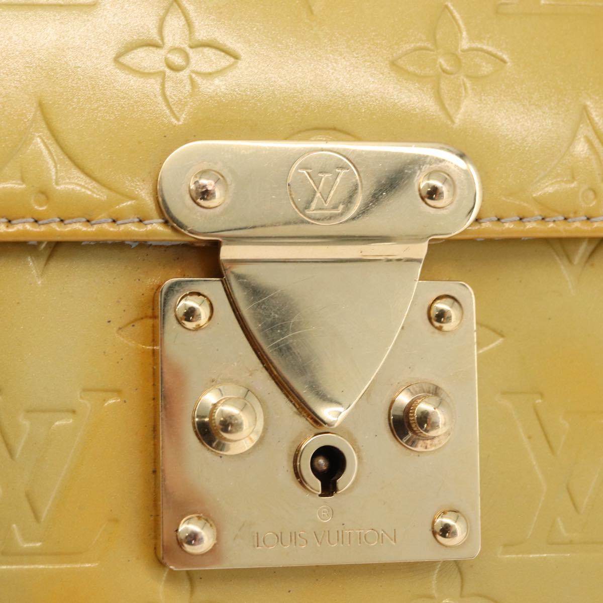 LOUIS VUITTON Monogram Vernis Spring street Hand Bag Gris M91029 LV Auth 84706