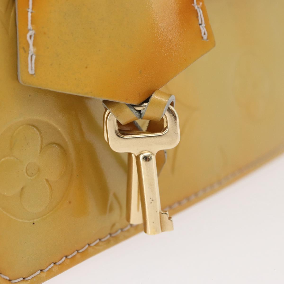 LOUIS VUITTON Monogram Vernis Spring street Hand Bag Gris M91029 LV Auth 84706