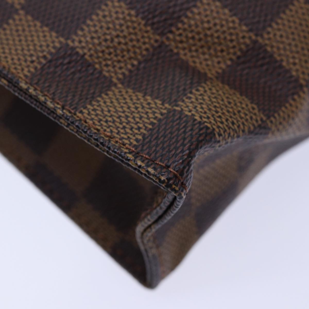 LOUIS VUITTON Damier Ebene Poche Toilette 26 Pouch N47543 LV Auth 84848