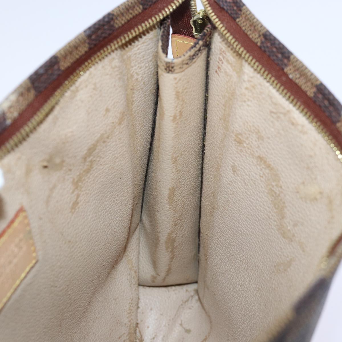 LOUIS VUITTON Damier Ebene Poche Toilette 26 Pouch N47543 LV Auth 84848