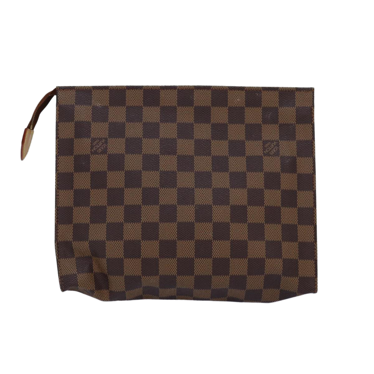 LOUIS VUITTON Damier Ebene Poche Toilette 26 Pouch N47543 LV Auth 84848