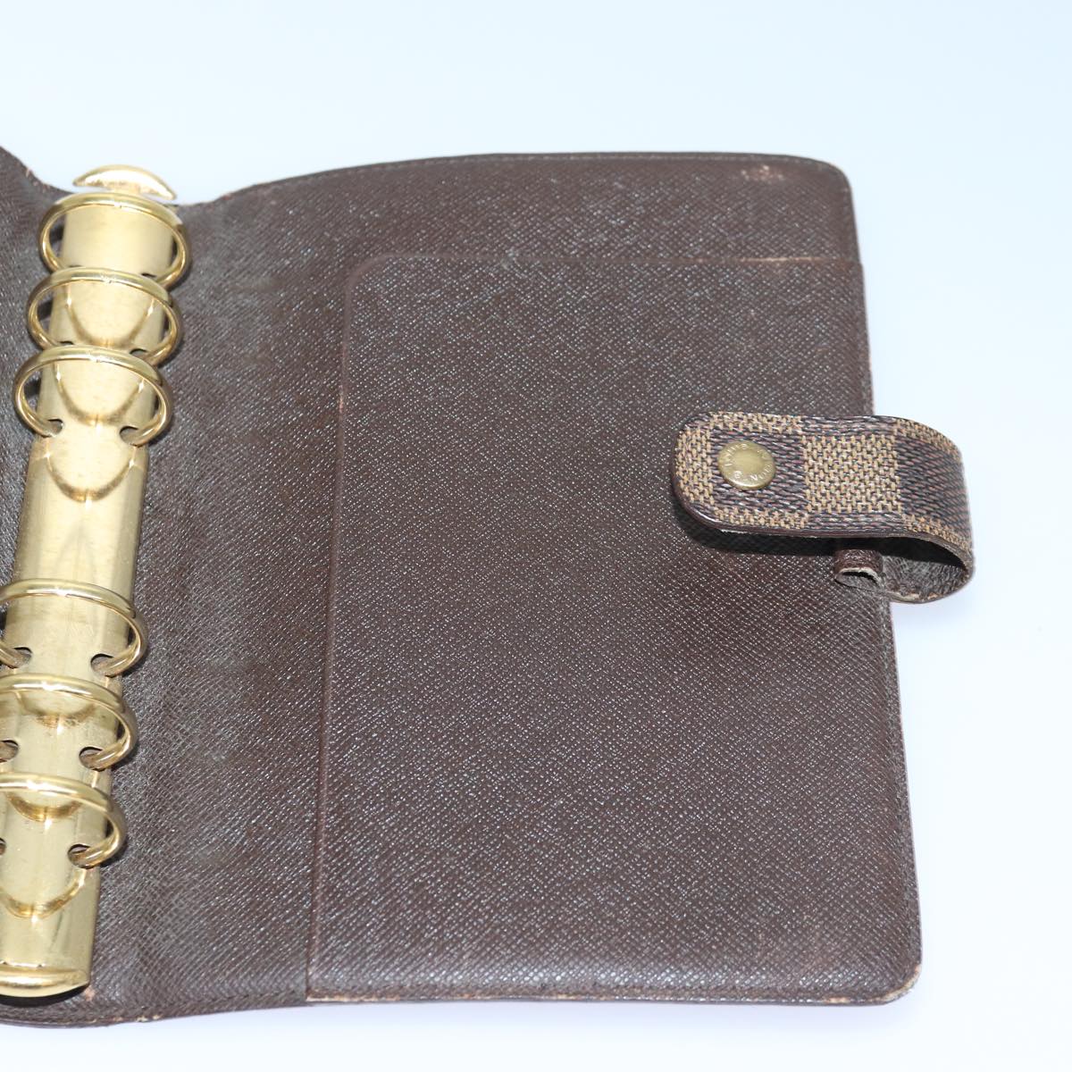 LOUIS VUITTON Damier Ebene Agenda MM Day Planner Cover R20240 LV Auth 85086