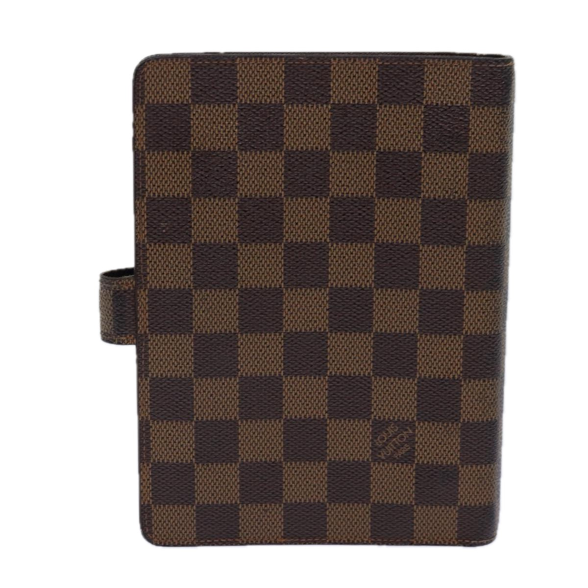 LOUIS VUITTON Damier Ebene Agenda MM Day Planner Cover R20240 LV Auth 85086