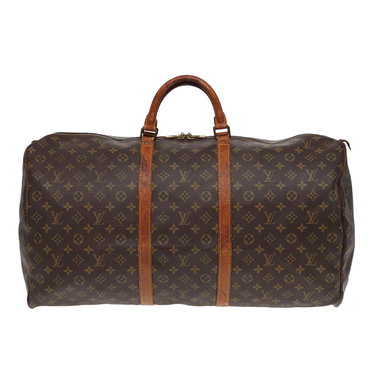 LOUIS VUITTON Monogram Keepall 60 Boston Bag M41422 LV Auth 85116