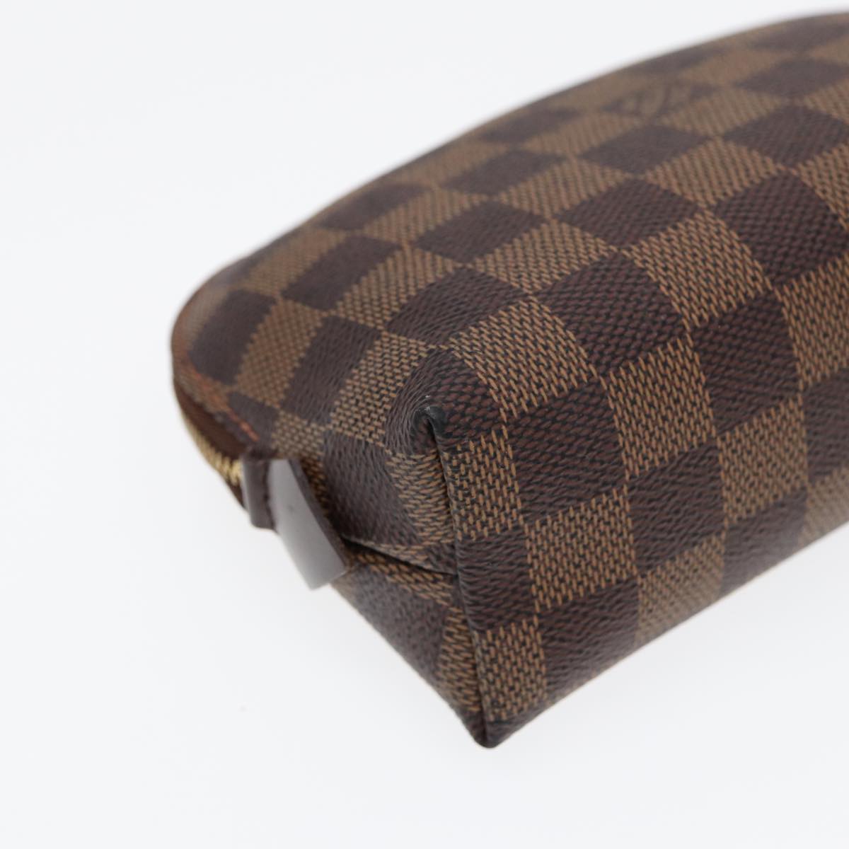 LOUIS VUITTON Damier Ebene Pochette Cosmetic PM Pouch N47516 LV Auth 85176