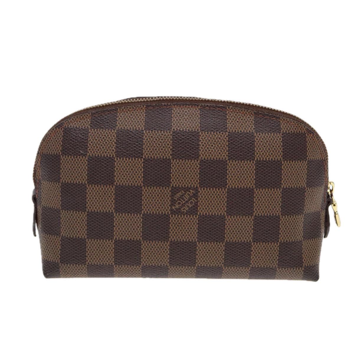 LOUIS VUITTON Damier Ebene Pochette Cosmetic PM Pouch N47516 LV Auth 85176