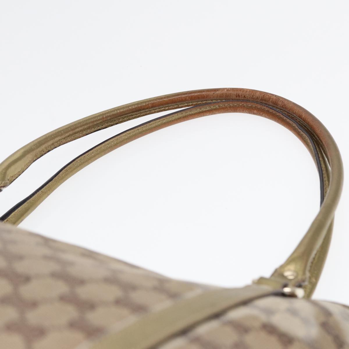 GUCCI GG Crystal Tote Bag Gold Beige 197953 Auth 85182