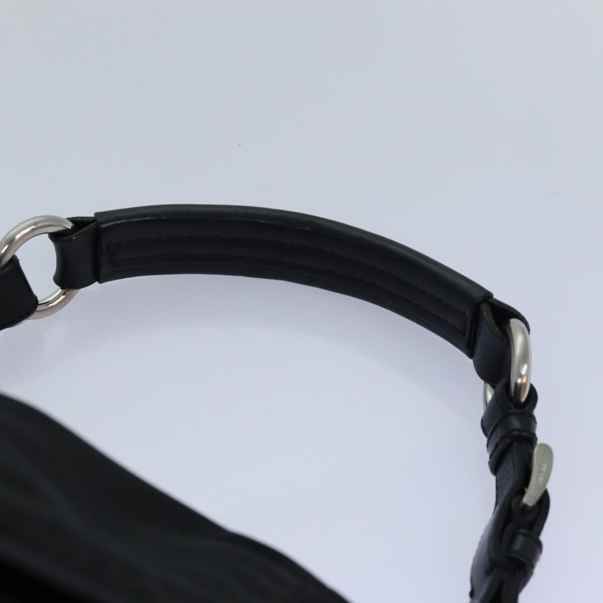 PRADA Backpack Nylon Black Silver Auth 85289V