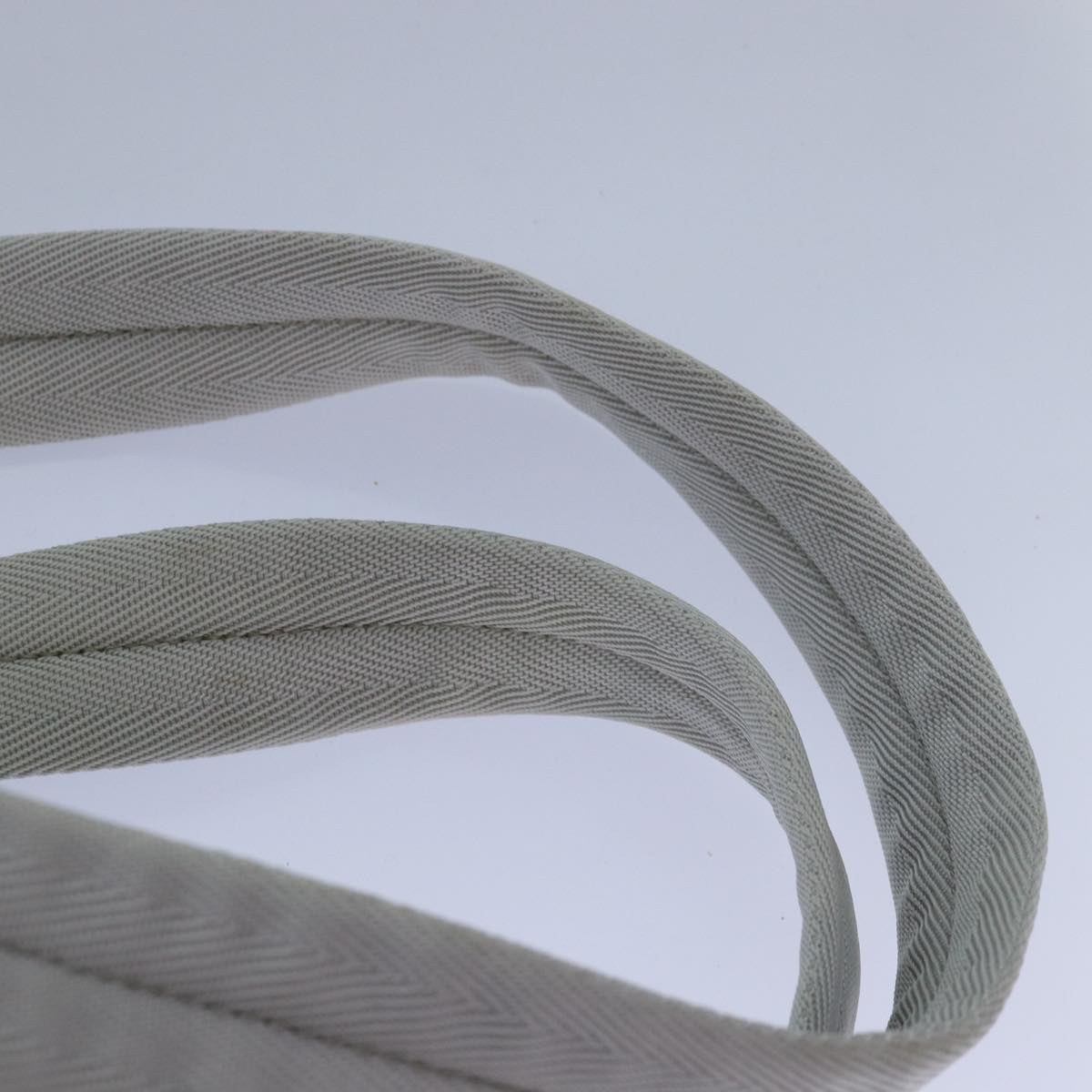 PRADA Backpack Nylon White Silver Auth 85291V