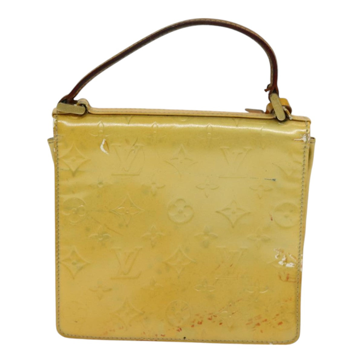 LOUIS VUITTON Monogram Vernis Spring Street Hand Bag Gris M91029 LV Auth 85434