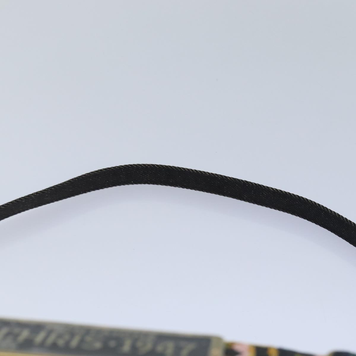 Christian Dior Hand Bag Canvas Blue Gold Auth 85438AM