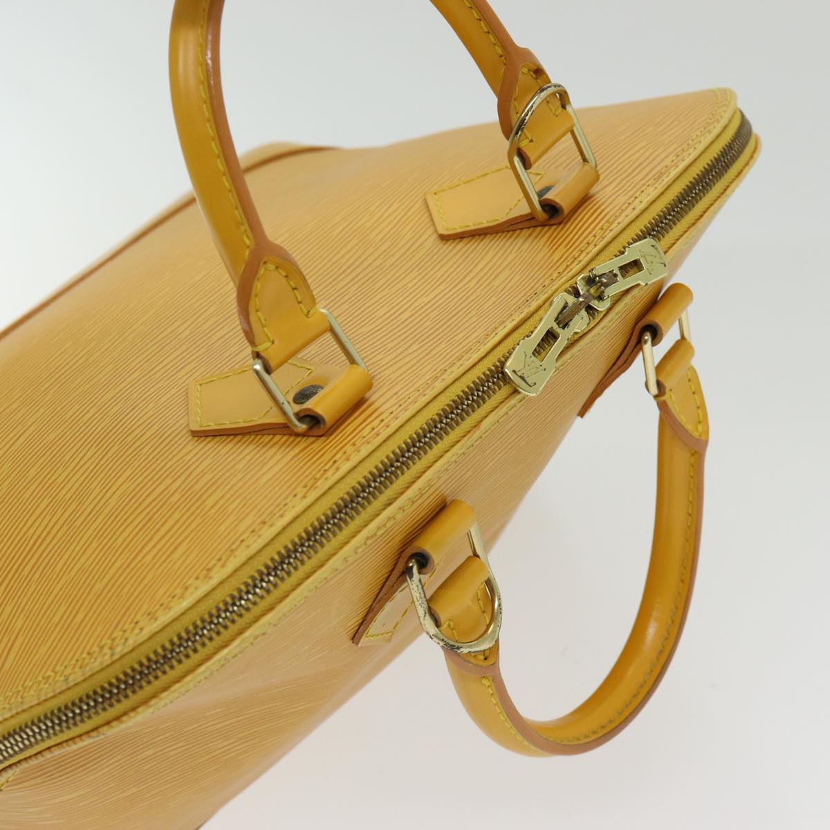 LOUIS VUITTON Epi Alma Hand Bag Yellow M52149 LV Auth 85447