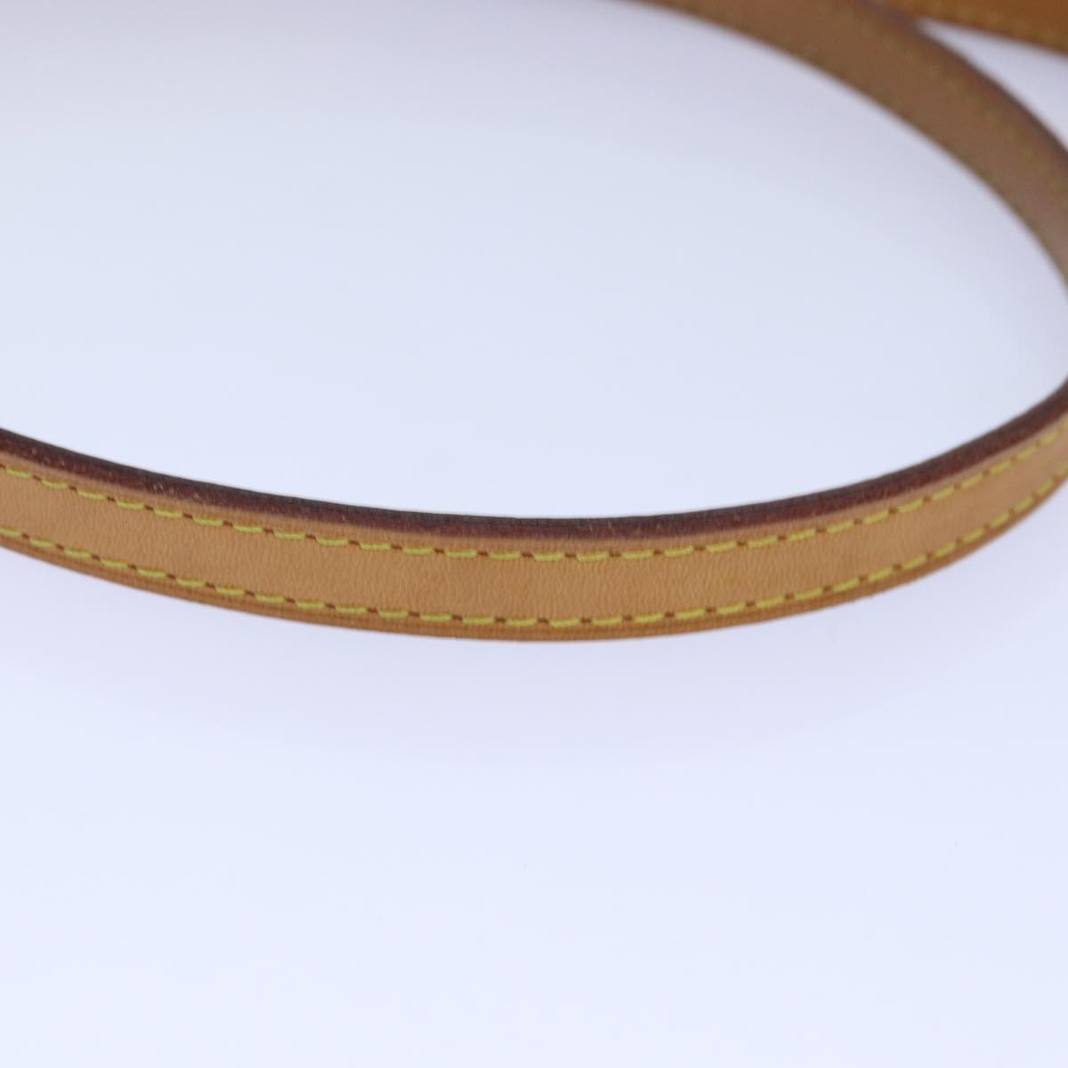 LOUIS VUITTON Adjustable Shoulder Strap Leather 31.1""""""""-36.6"""""""" Beige Auth 85487