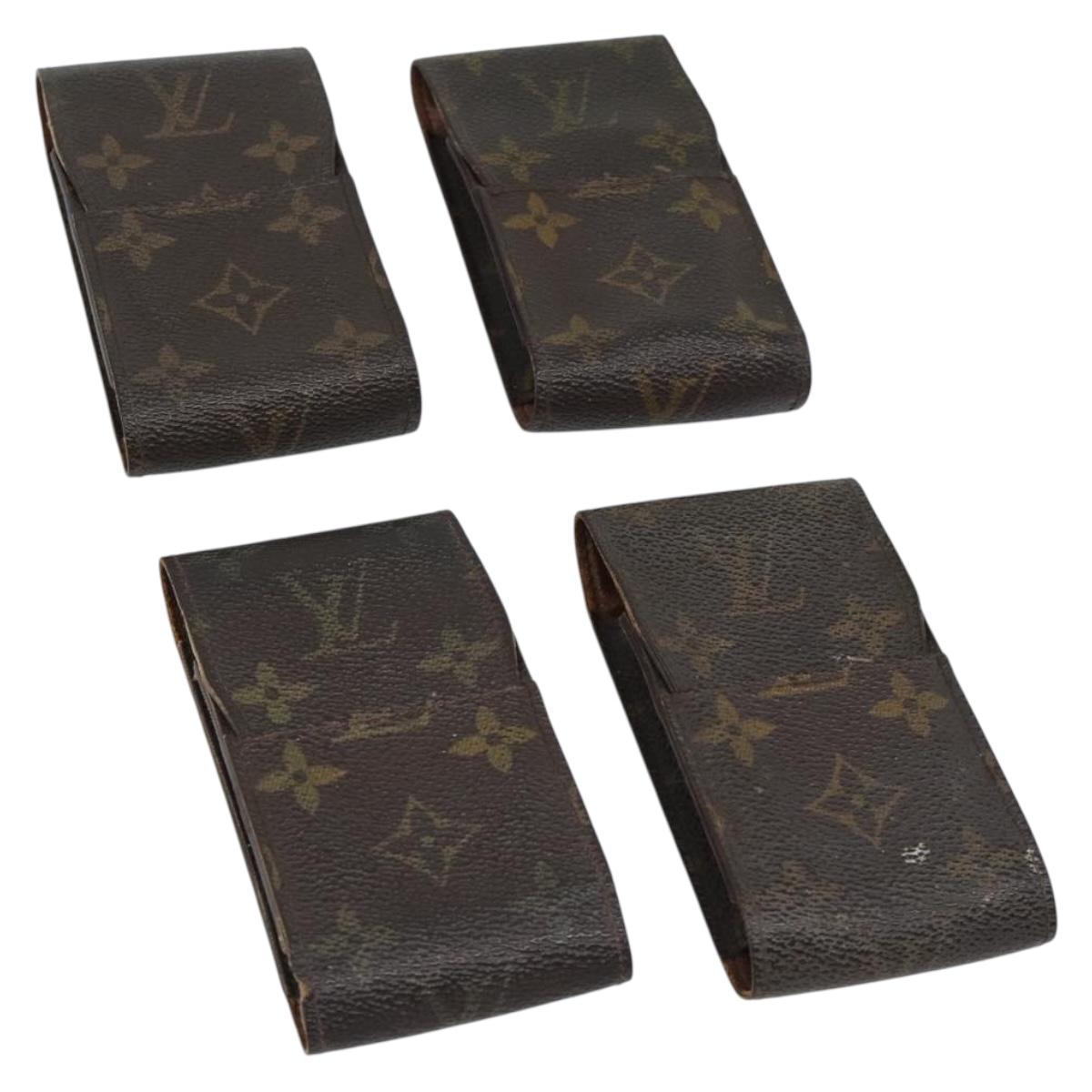 LOUIS VUITTON Monogram Etui Cigarette Cigarette Case 4Set LV Auth 85752