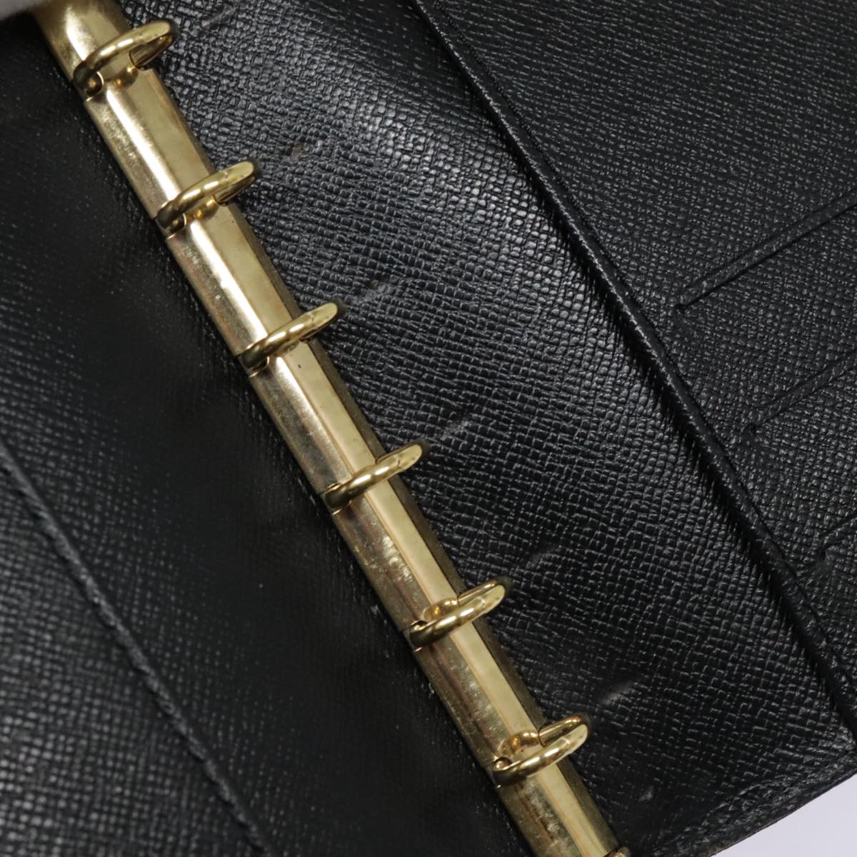 LOUIS VUITTON Epi Agenda PM Day Planner Cover Black R20052 LV Auth 85781