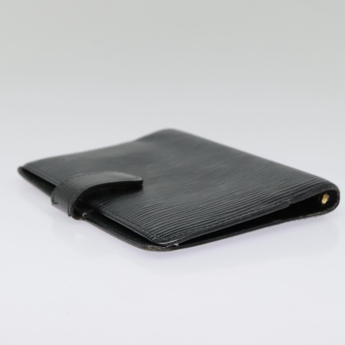 LOUIS VUITTON Epi Agenda PM Day Planner Cover Black R20052 LV Auth 85781