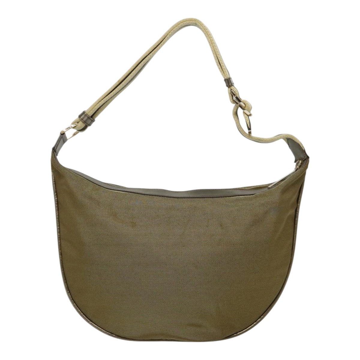 GUCCI Sherry Line Shoulder Bag Canvas Brown Gold 00141810 Auth 85796