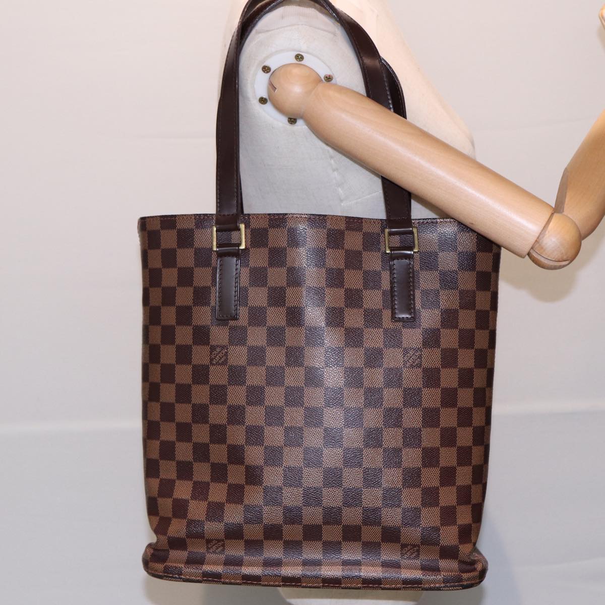LOUIS VUITTON Damier Ebene Vavin GM Tote Bag N51169 LV Auth 85813V