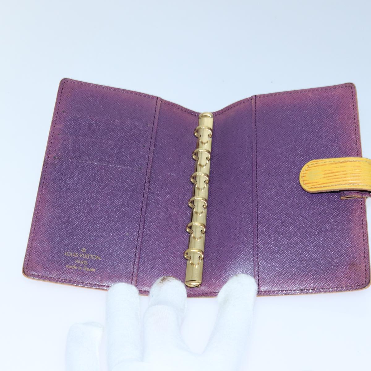 LOUIS VUITTON Epi Agenda PM Day Planner Cover Yellow R20059 LV Auth 85888