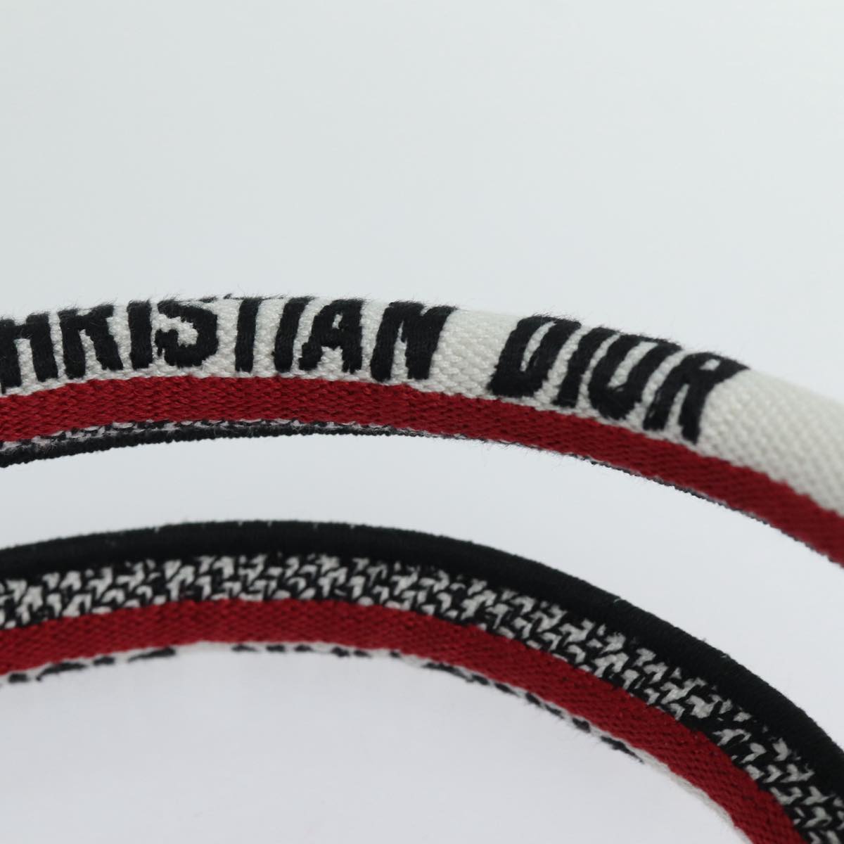 Christian Dior Dior Amour Book Tote Tote Bag Canvas Black White Auth 85927AM