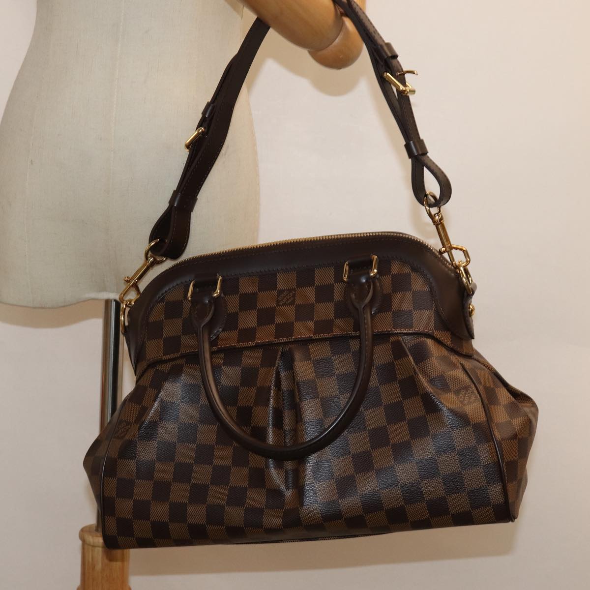 LOUIS VUITTON Damier Ebene Trevi GM Hand Bag 2way N51998 LV Auth 85934SAV