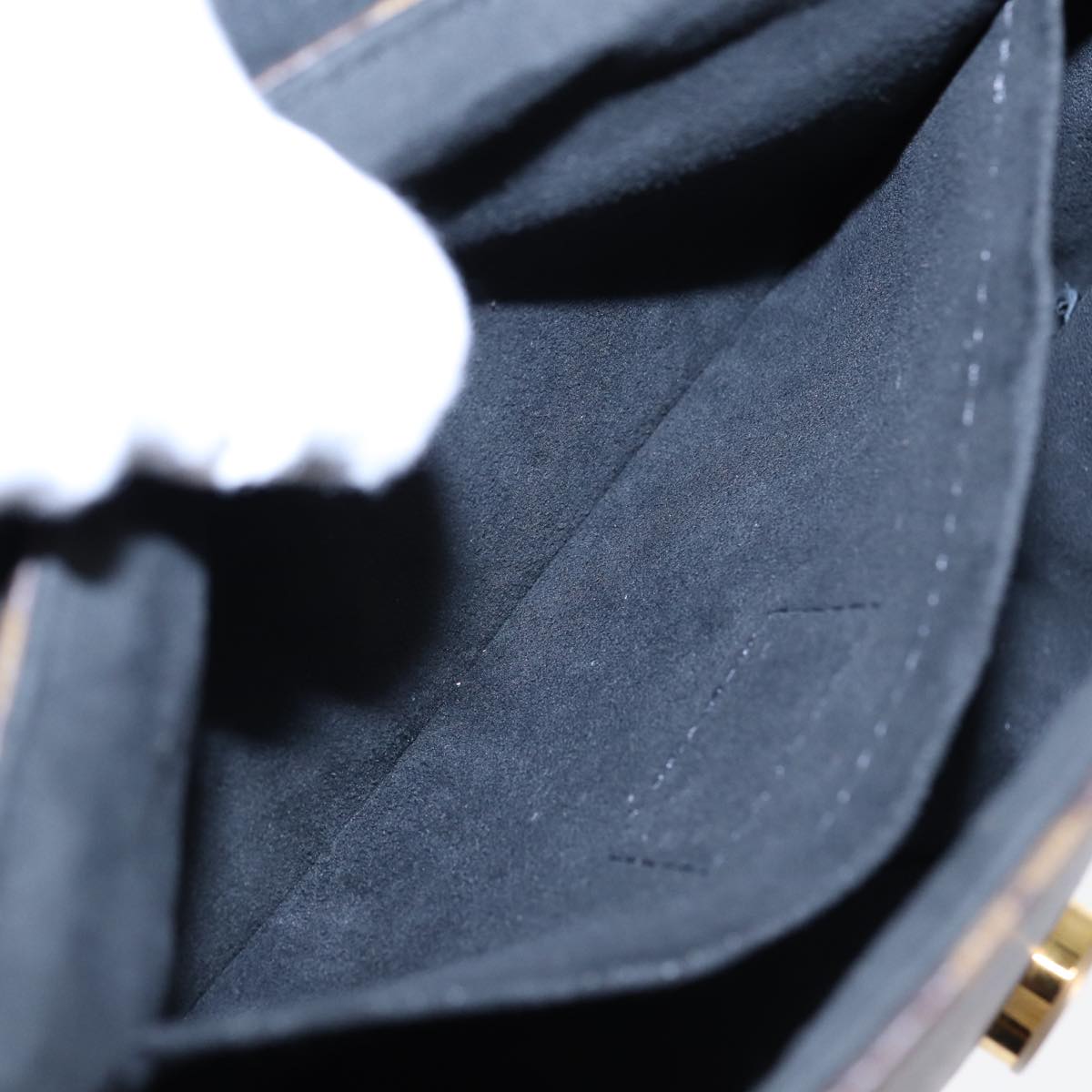 LOUIS VUITTON Monogram Rocky BB Hand Bag 2way Black M44141 LV Auth 85942A