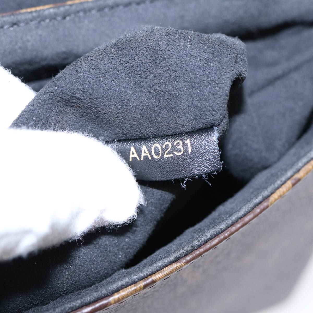 LOUIS VUITTON Monogram Rocky BB Hand Bag 2way Black M44141 LV Auth 85942A