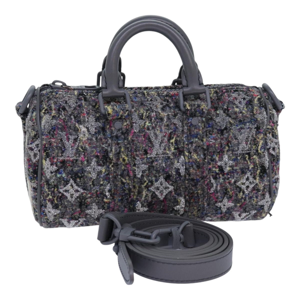 LOUIS VUITTON Monogram Felt Keepall XS Hand Bag Gray M80821 LV Auth 86001SM