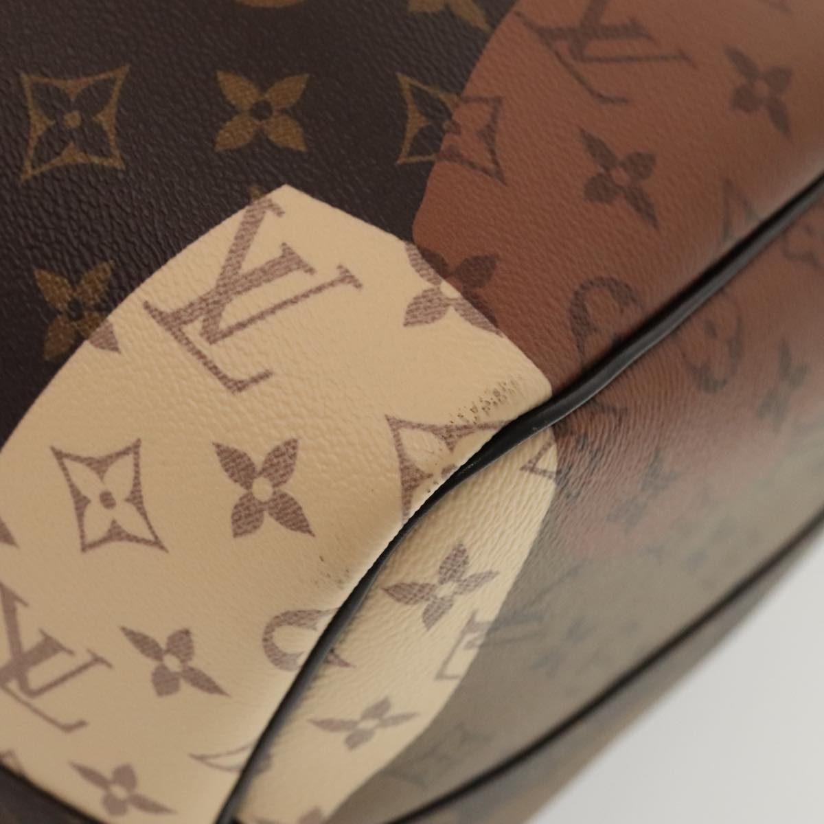 LOUIS VUITTON LV Portrait Keepall Bandouliere 55 Bag Brown M46677 Auth 86022S