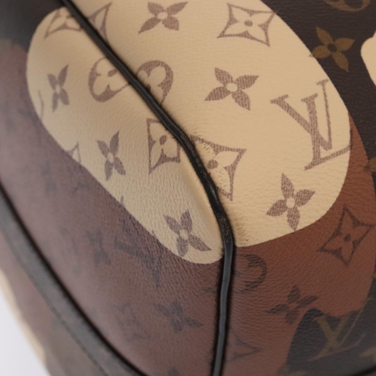 LOUIS VUITTON LV Portrait Keepall Bandouliere 55 Bag Brown M46677 Auth 86022S