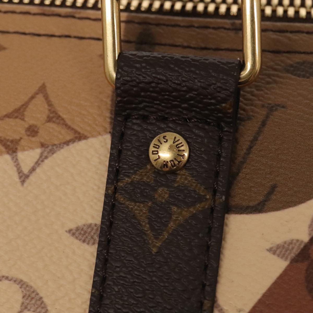 LOUIS VUITTON LV Portrait Keepall Bandouliere 55 Bag Brown M46677 Auth 86022S