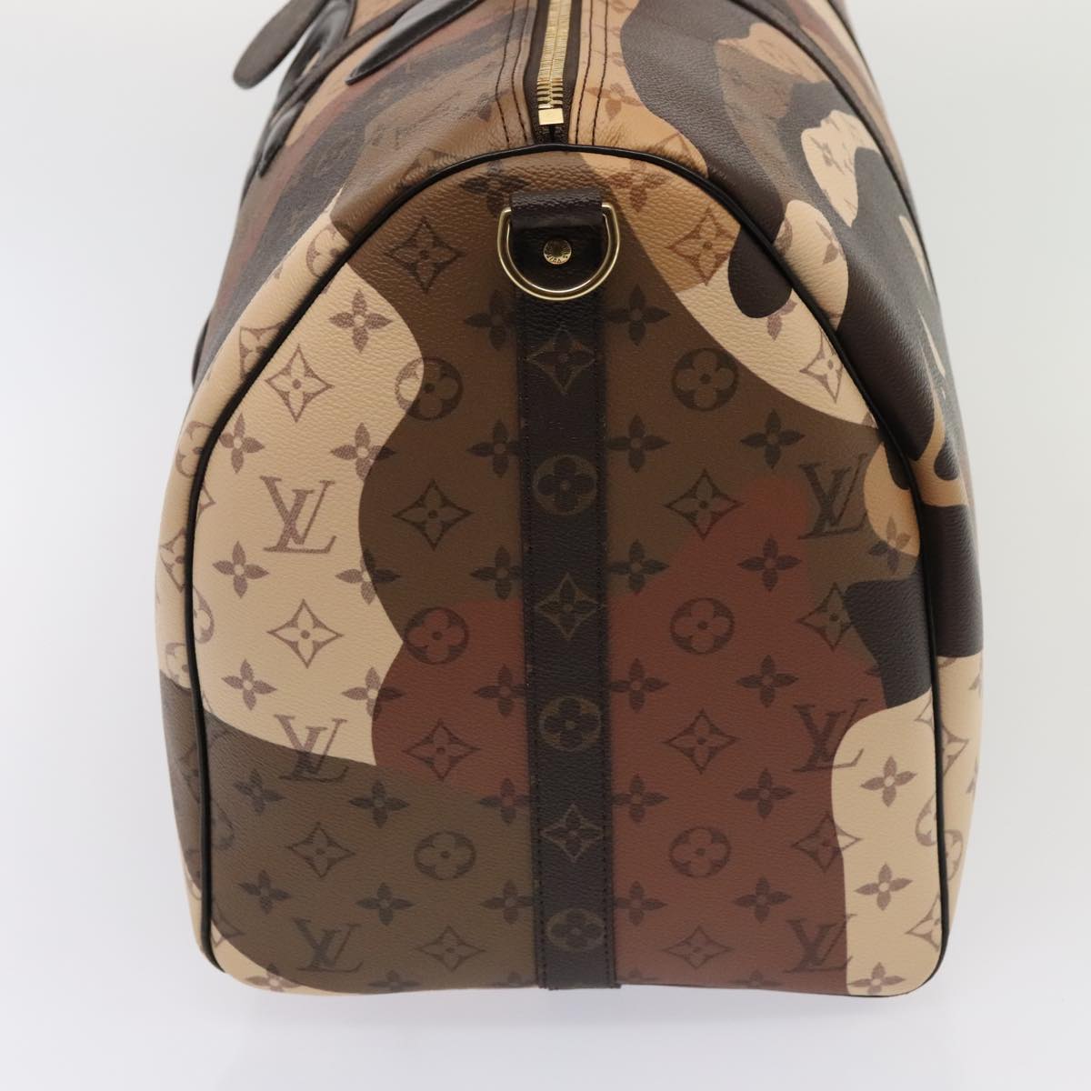 LOUIS VUITTON LV Portrait Keepall Bandouliere 55 Bag Brown M46677 Auth 86022S