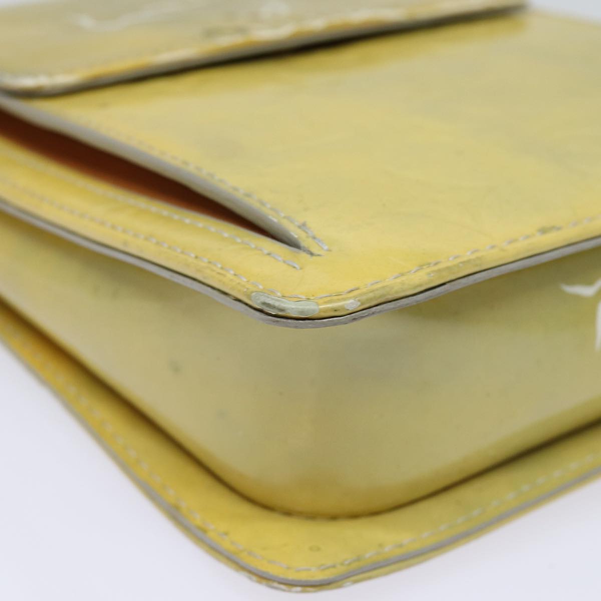 LOUIS VUITTON Monogram Vernis Motto Accessory Pouch Gris M91030 LV Auth 86327