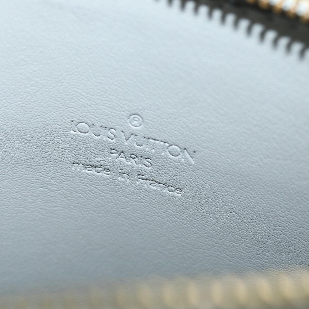 LOUIS VUITTON Monogram Vernis Motto Accessory Pouch Gris M91030 LV Auth 86327