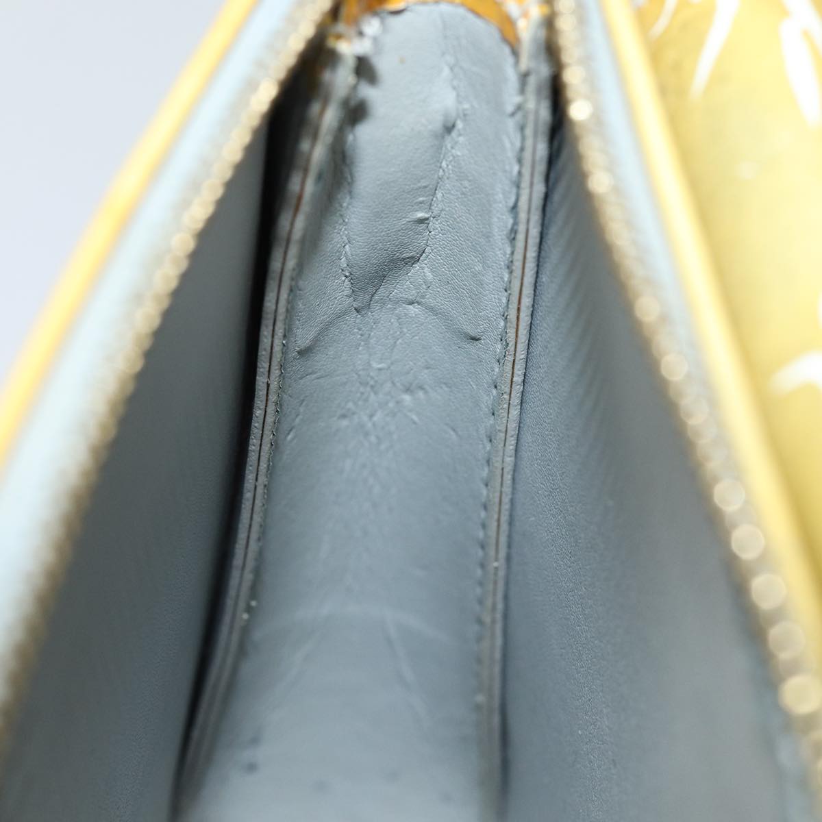 LOUIS VUITTON Monogram Vernis Motto Accessory Pouch Gris M91030 LV Auth 86327