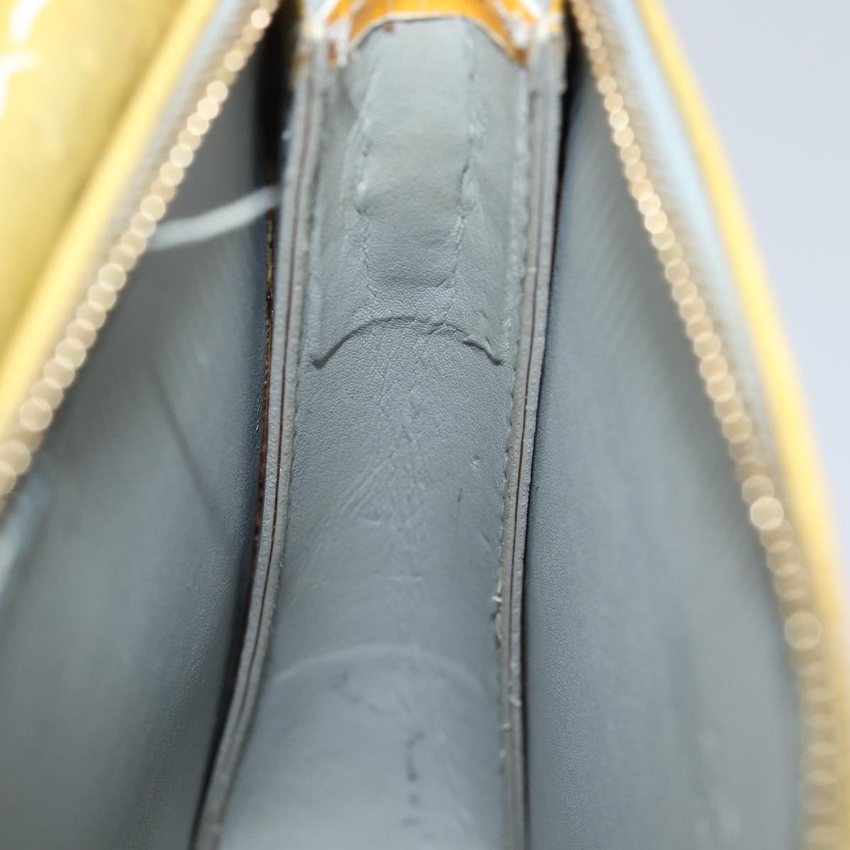 LOUIS VUITTON Monogram Vernis Motto Accessory Pouch Gris M91030 LV Auth 86327