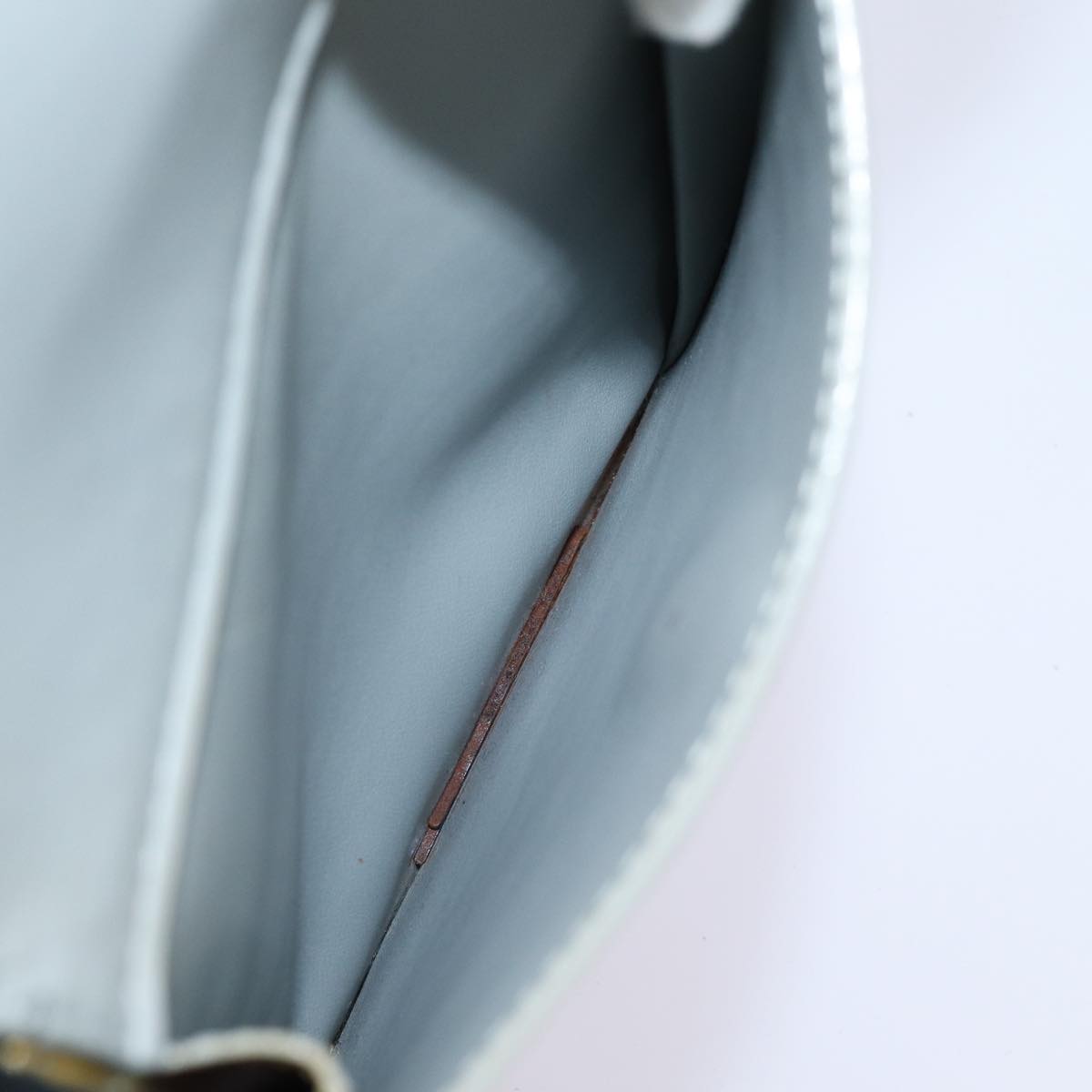 LOUIS VUITTON Monogram Vernis Motto Accessory Pouch Gris M91030 LV Auth 86327