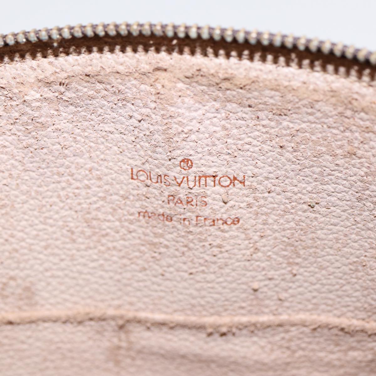 LOUIS VUITTON Monogram Trousse Demi Ronde Cosmetic Pouch M47520 LV Auth 86597